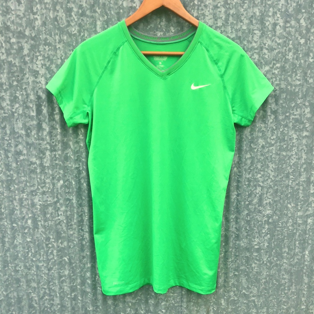 Nike Pro Combat Dri-Fit Fitted V-Neck Top